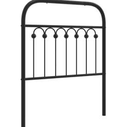 vidaXL Ersättningsgavel metall svart 75 cm