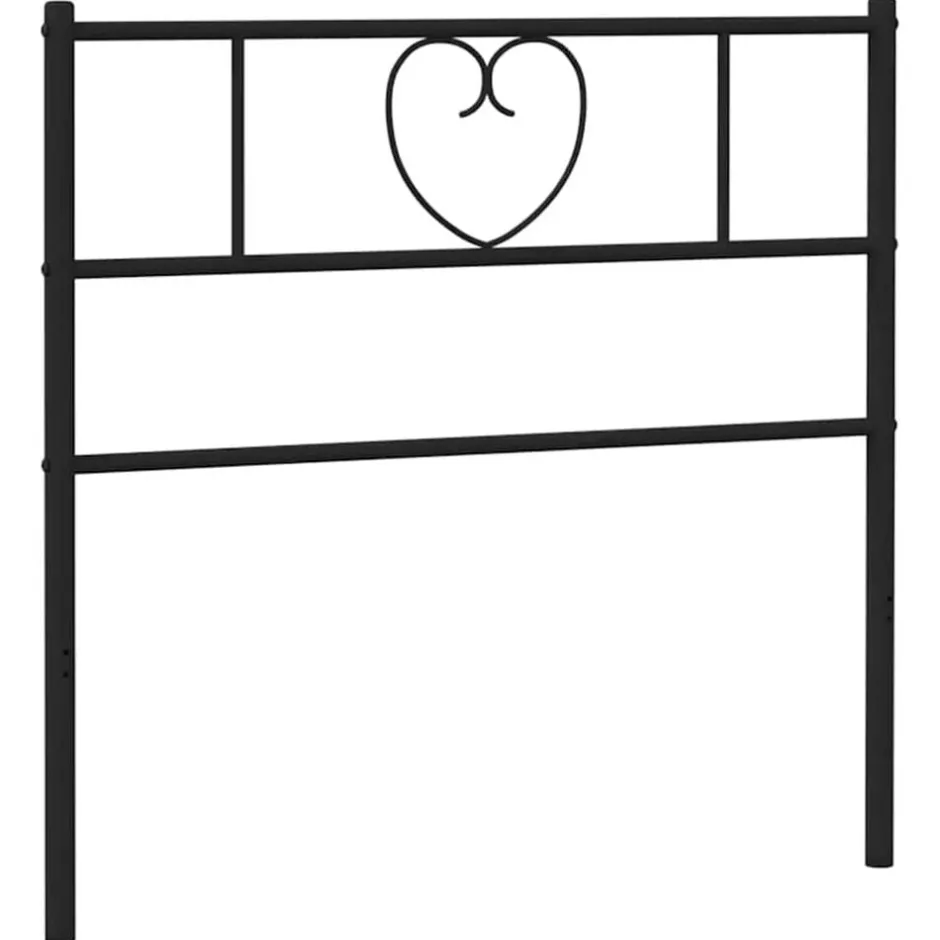 Sale vidaXL Ersättningsgavel metall 75 cm Svart