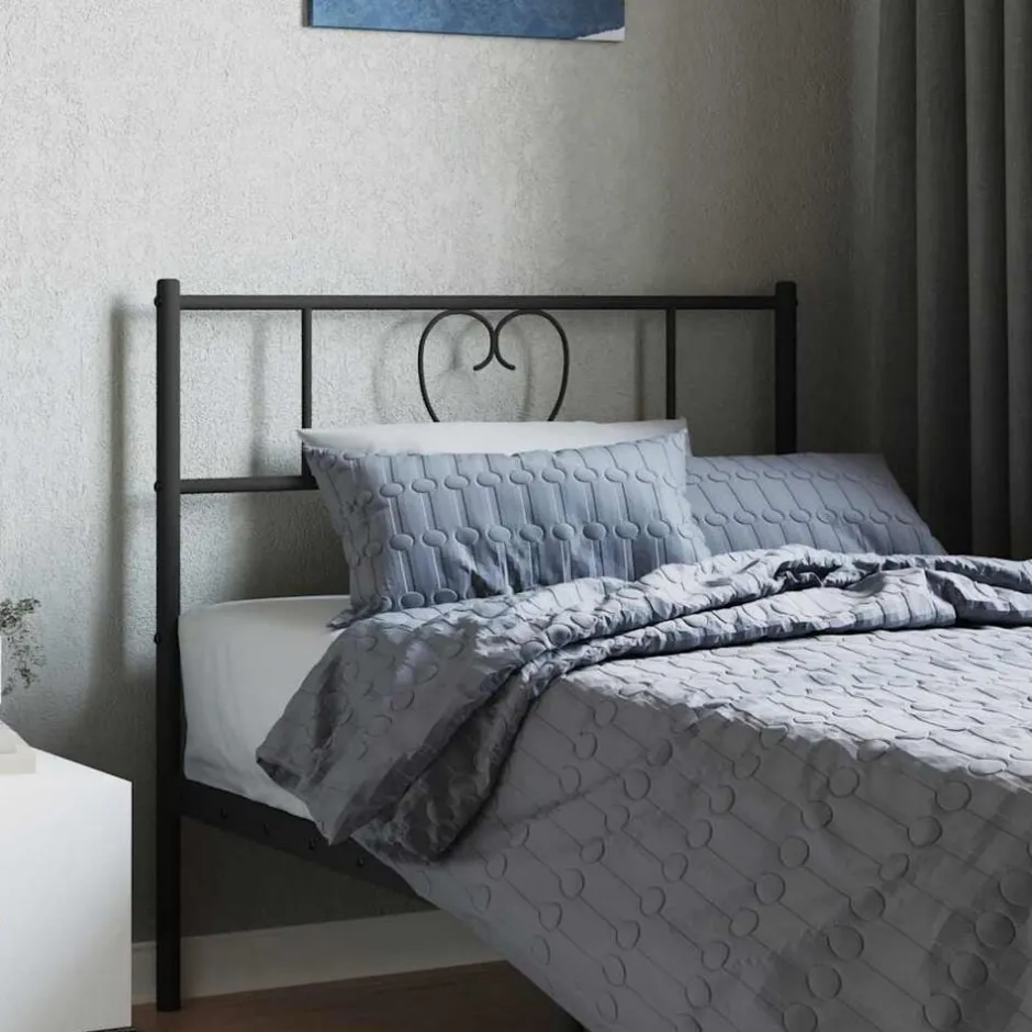 Sale vidaXL Ersättningsgavel metall 75 cm Svart
