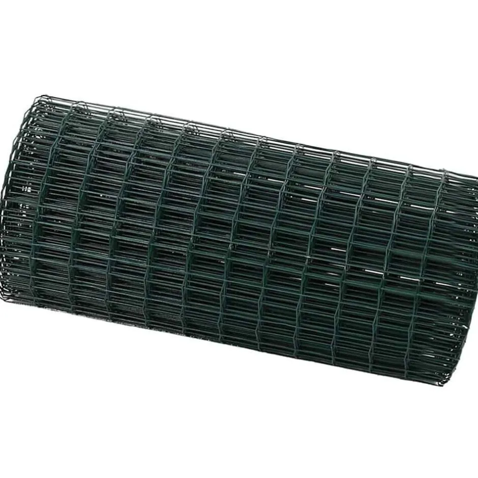 Outlet vidaXL Eurogärdsel 0,4 x 10 m PVC-belagt järn Grön