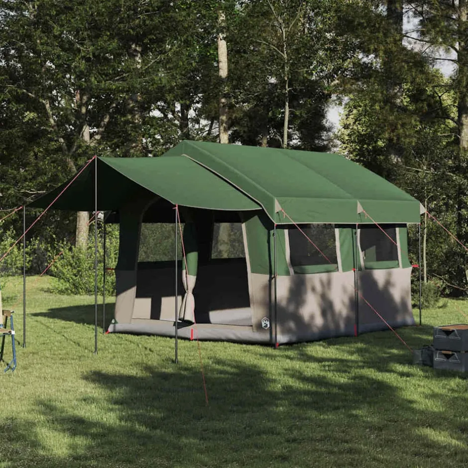 Online vidaXL Familjedom 4-personer med tak och Vit 324 x 255 x 230 cm Grön