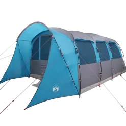 vidaXL Familjetält med tak Blå och grå 576 x 325 x 213 cm