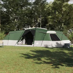 Hot vidaXL Familjetält med tak med lagring 833 x 585 x 216 cm taffeta Grön