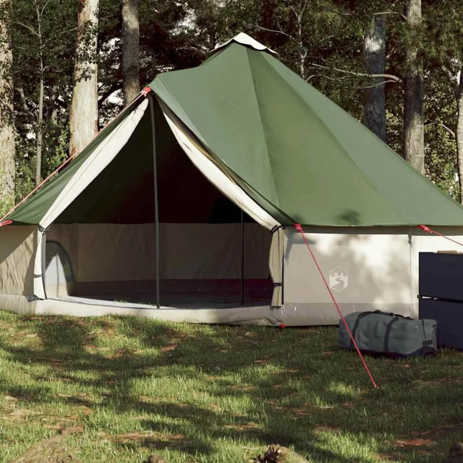 Outlet vidaXL Familjetält tipi 6 personer vattentätt Grön