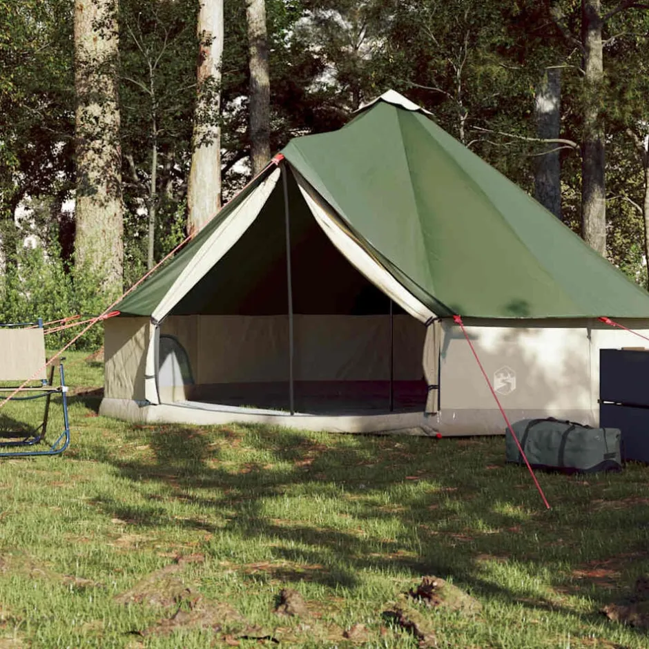 Outlet vidaXL Familjetält tipi 6 personer vattentätt Grön