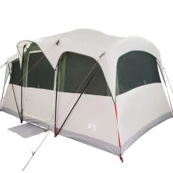 Online vidaXL Familjetält Vit och 435 x 255 x 216 cm Polyester och Stål Grön