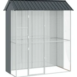 Sale vidaXL Fågelbur 215 x 110 x 247 cm Galvaniserat Stål Antracit