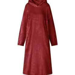 vidaXL Filt-hoodie Bordeaux Röd s Flanell