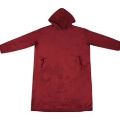 vidaXL Filt-hoodie Bordeaux Röd s Flanell