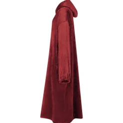 vidaXL Filt-hoodie Bordeaux Röd s Flanell