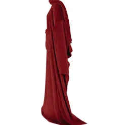 vidaXL Filt-hoodie Bordeaux Röd F Flanell