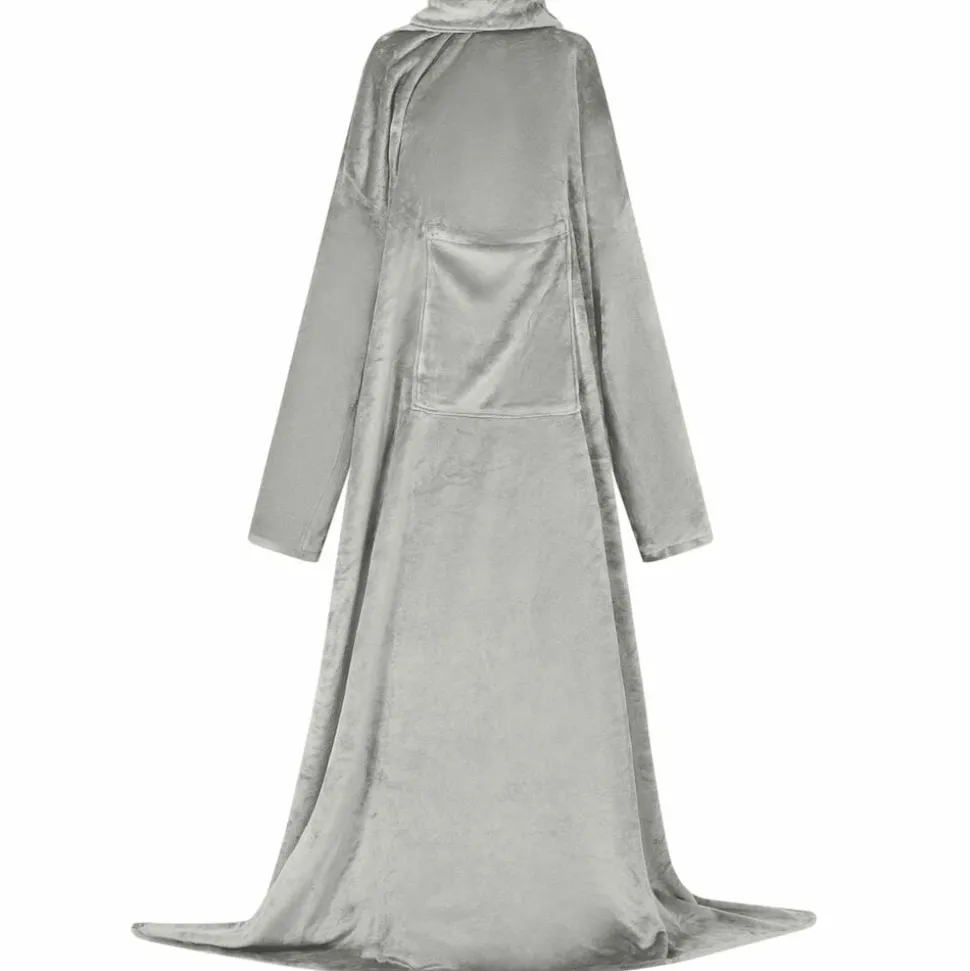 vidaXL Filt-hoodie Grå F Flanell
