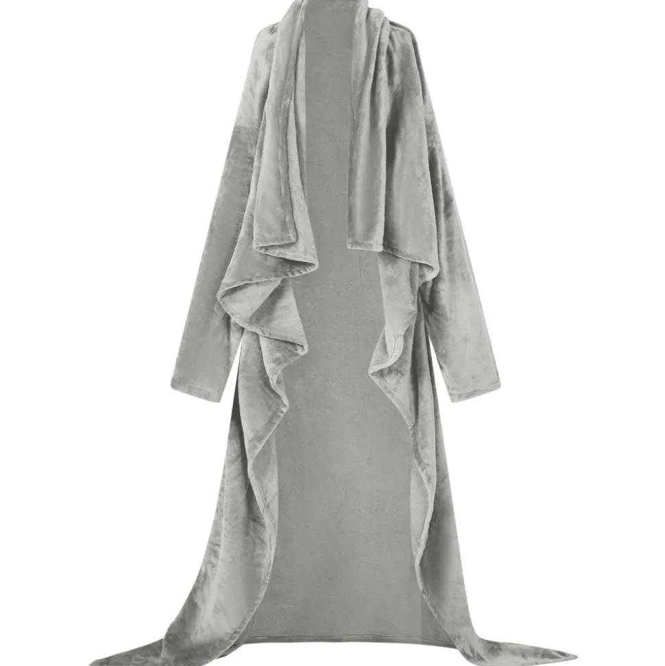 vidaXL Filt-hoodie Grå F Flanell