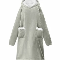 vidaXL Filt-hoodie Grå M Fleece och Flanell