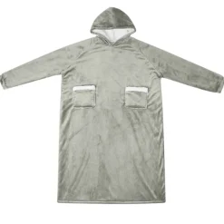 vidaXL Filt-hoodie Grå M Fleece och Flanell
