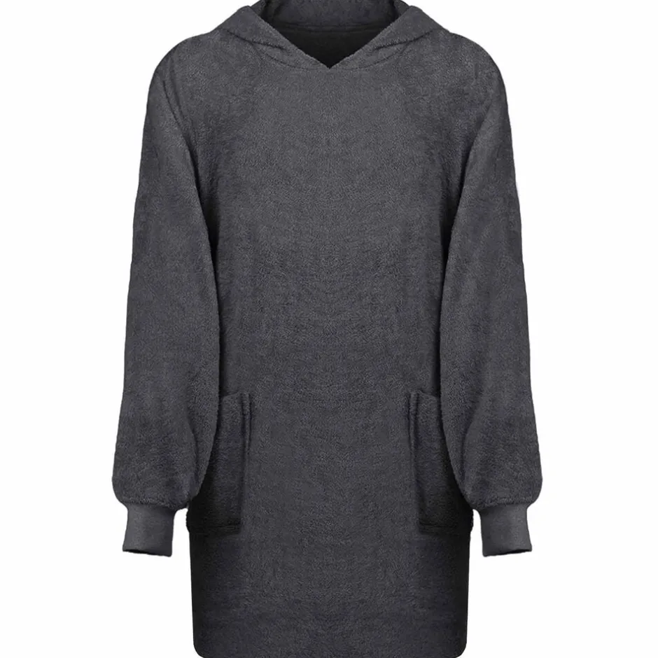 Online vidaXL Filt-hoodie KINN L Bomull Antracit