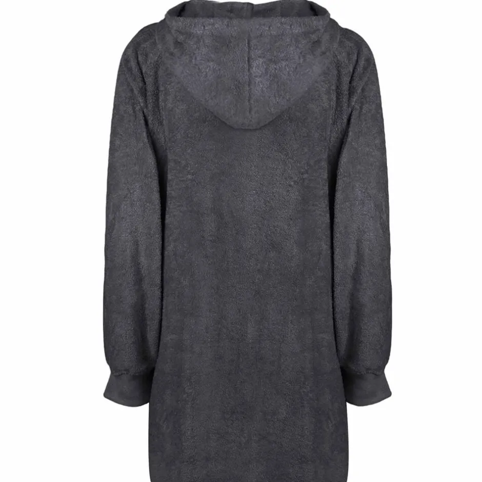 Online vidaXL Filt-hoodie KINN L Bomull Antracit