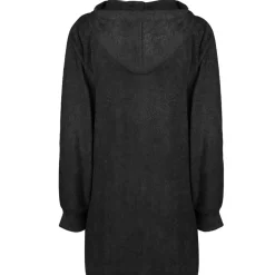 vidaXL Filt-hoodie KINN Svart L Bomull