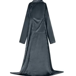 vidaXL Filt-hoodie Mörkblå F Flanell