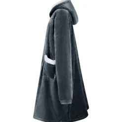 Online vidaXL Filt-hoodie Mörkblå M Fleece och Flanell Marinblå