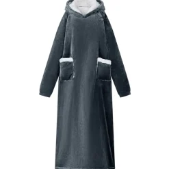 Online vidaXL Filt-hoodie Mörkblå M Fleece och Flanell Marinblå