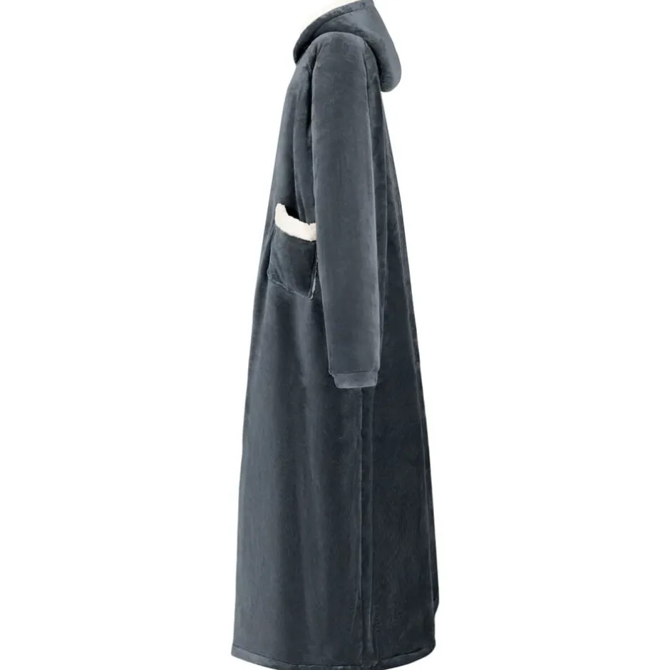 Online vidaXL Filt-hoodie Mörkblå M Fleece och Flanell Marinblå