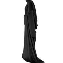 vidaXL Filt-hoodie Svart F Flanell