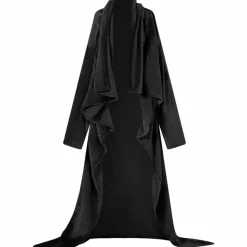 vidaXL Filt-hoodie Svart F Flanell