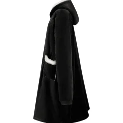 vidaXL Filt-hoodie Svart M Fleece och Flanell