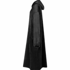 vidaXL Filt-hoodie s Flanell Svart