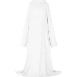 Hot vidaXL Filt-hoodie F Flanell Vit