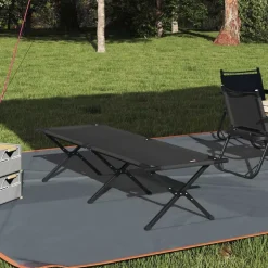 vidaXL Fällbar Camping Säng Svart 193 x 69 x 45 cm Oxford tyg