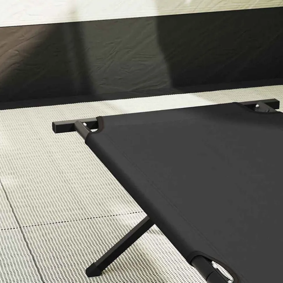 vidaXL Fällbar Camping Säng Svart 193 x 69 x 45 cm Oxford tyg