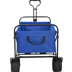 Best vidaXL Fällbar handvagn 89 x 62 x 96 cm Stål och Polyester Oxford Blå