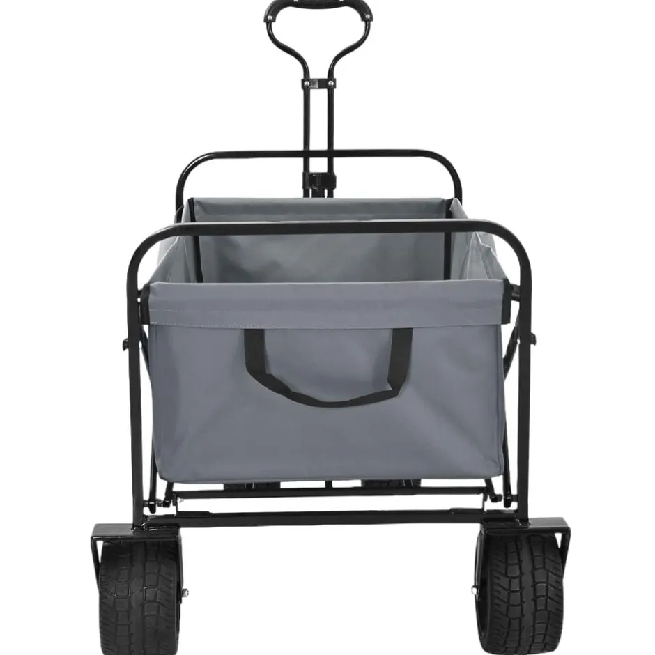 Clearance vidaXL Fällbar handvagn 89 x 62 x 96 cm Stål och Polyester Oxford Grå