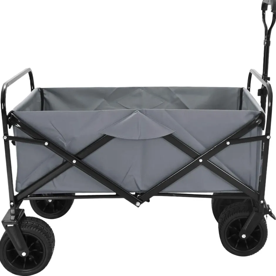 Clearance vidaXL Fällbar handvagn 89 x 62 x 96 cm Stål och Polyester Oxford Grå