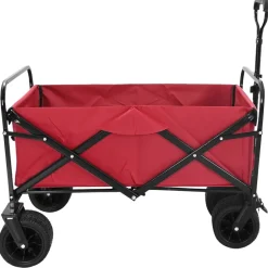 Discount vidaXL Fällbar handvagn 89 x 62 x 96 cm Stål och Polyester Oxford Röd
