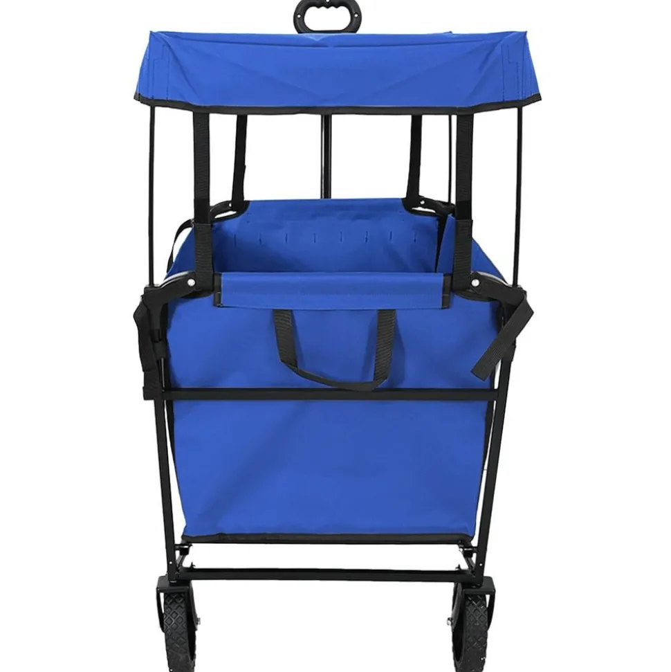 vidaXL Fällbar handvagn Svart 105 x 56.5 x 116 cm Oxford tyg