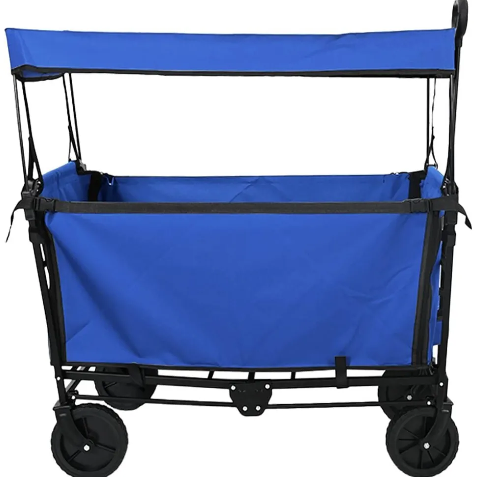 vidaXL Fällbar handvagn Svart 105 x 56.5 x 116 cm Oxford tyg