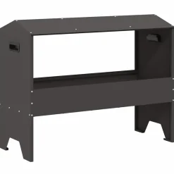 vidaXL Fodertrog för boskap Svart 79 x 35 x 62 cm Kallvalsat Stål