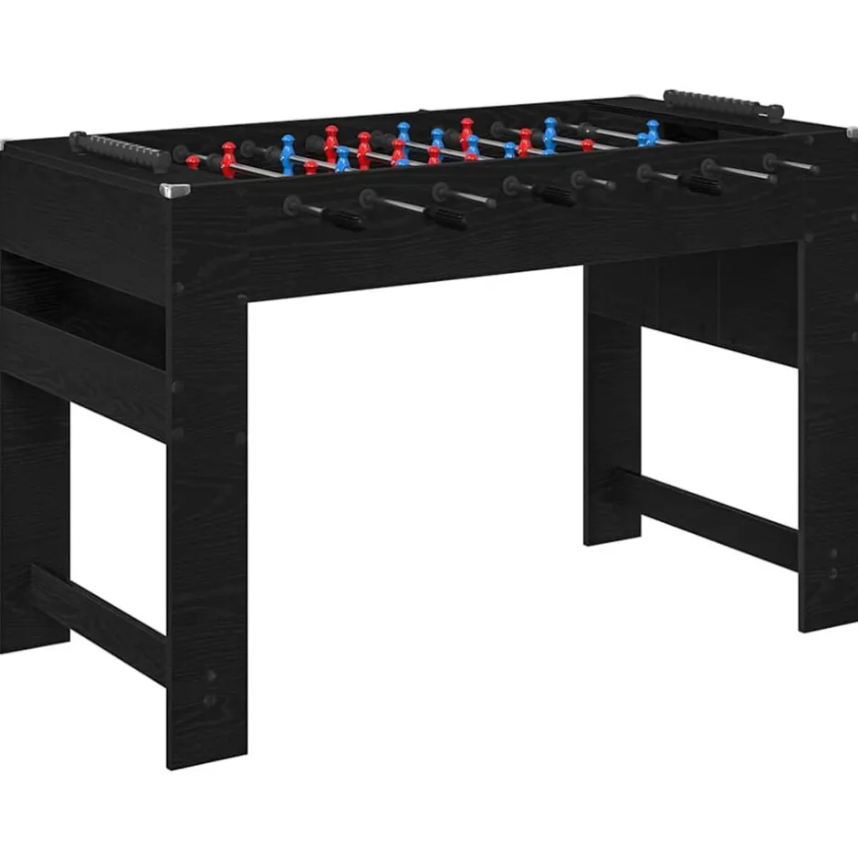 Discount vidaXL Foosballbord 125 x 60,5 x 80 cm Konstruerat trä Svart ek