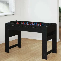 Discount vidaXL Foosballbord 125 x 60,5 x 80 cm Konstruerat trä Svart ek