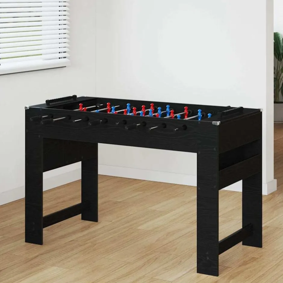 Discount vidaXL Foosballbord 125 x 60,5 x 80 cm Konstruerat trä Svart ek