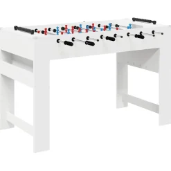 vidaXL Foosballbord Vit 125 x 60,5 x 80 cm Konstruerat trä