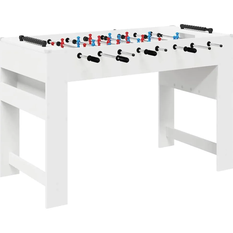 vidaXL Foosballbord Vit 125 x 60,5 x 80 cm Konstruerat trä