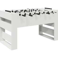 vidaXL Foosballbord Vit 146,5 x 74 x 85 cm Konstruerat trä