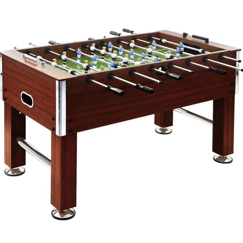 Hot vidaXL Fotbollsbord stål 60 kg 140x74,5x87,5 cm Brun