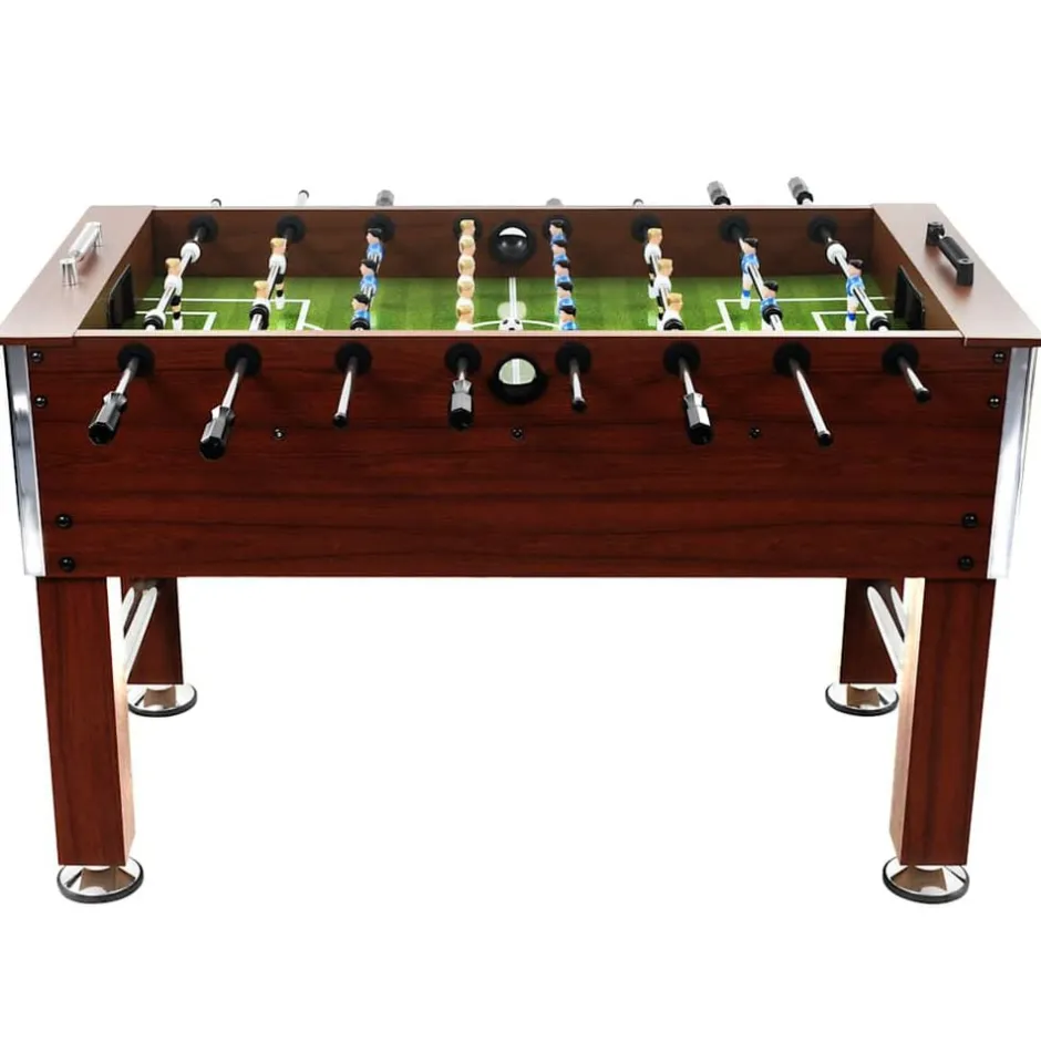Hot vidaXL Fotbollsbord stål 60 kg 140x74,5x87,5 cm Brun