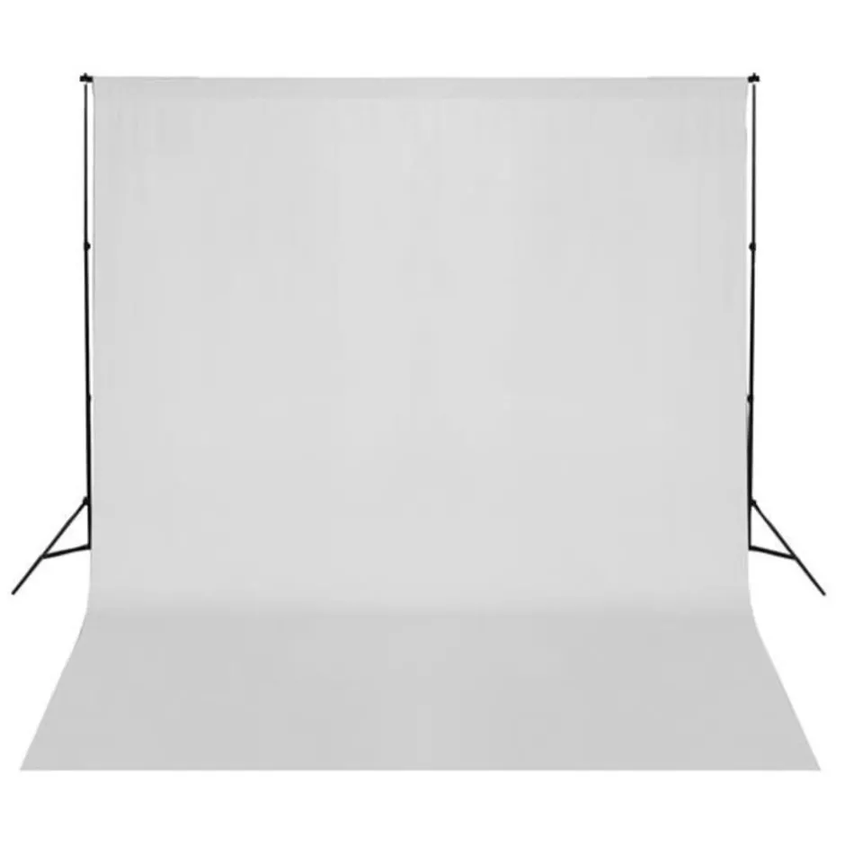 Discount vidaXL Fotobakgrund utan stativ bomull 300x300 cm Vit