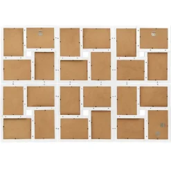 vidaXL Fotoram för 24x(10x15 cm) bilder vit MDF